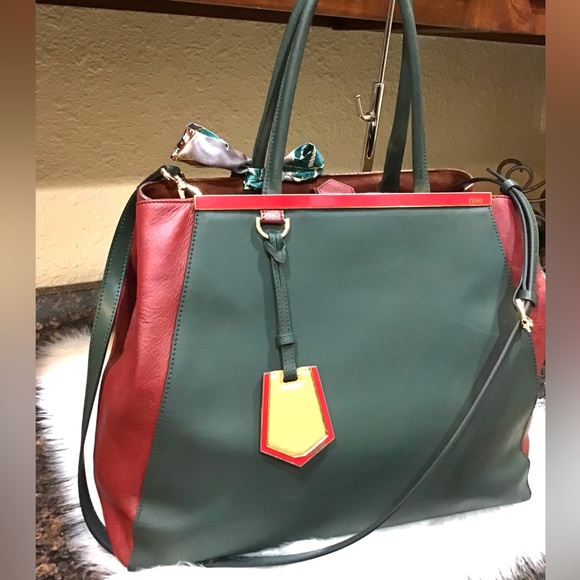 Fendi Handbags - Fendi 2 Jours Multi-Color Leather Bag